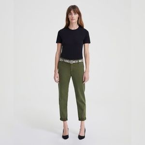 Caden fitted trouser in green. Work but in good condition. Size 28R.